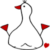 Canard avec le cœur