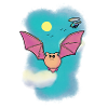 Pink Bat Sky Flight