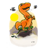 Dino Auf Berggipfel