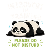 Introvert in training, cute lazy panda,