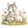 Wolf and Sheep Friendship