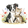 Dog and cat friendship