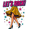 Let's Rock! Glitzer-Damenrock