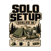 Solo-Camping Solo-Setup eingestellt