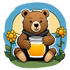Teddybär mit einem Honigglas