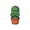 Cactus Grumpy Mascotte