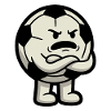 Grumpy Soccer Ball Maskottchen