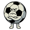 Wütender Fußball-Cartoon