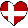 Denmark Heart Flag