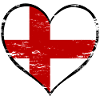 Drapeau du cœur anglais utilisé