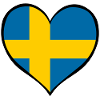 Sweden Heart Flag