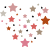 Star Heart | Pastel Star Heart Design
