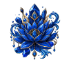 Azurblauer Lotus Edelsteinornament
