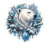 Polarbär im Eiszauber