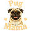 Pug Mama Herzdesign