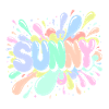 Sunny Splash Pastel Buchstaben