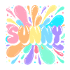 Sunny Splash Mehrfarbige Buchstaben