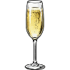 Sekt Glas Illustration