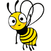 Bee waving beekeeper beekeeper