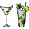 Cocktail Collection: Martini & Mojito