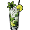 Illustration en verre Mojito