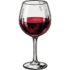 Weinglas Silhouette Rotwein