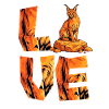 Caracal Lover Lettering Art