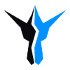 Geometric BlueBlack Split Logo