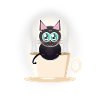 Katz im Kaffeebecher
