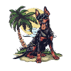 Dobermann Hund Sommer