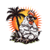 Huhn Sommer Comic
