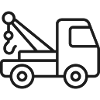Abschleppwagenlinie Icon Pannenhilfefahrzeug IC
