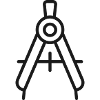Zeichen-Kompasslinien-Symbol Präzisions-Designsymbol