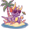 Dinosaurier triceratops Sommer