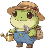 Frosch als Gärtner