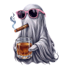Ghost whiskey and sunglasses