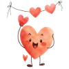 Hearts on the clothesline