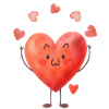 Herz jongliert mit Liebe