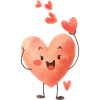 Heart makes hearts fly