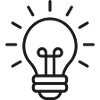 Minimal Lightbulb Line Art