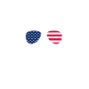 Border Collie USA Sunglasses Patriotic