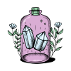 Botanische Flieder-Diamantflasche