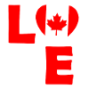 Canada Love: Heart with Maple Leaf