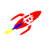 Bitcoin Rocket Flight Moon Design