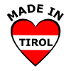 Tirol Herzflagge Rot Weiß