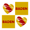 Baden Herz Quadrat