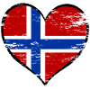 Norway Heart Flag used
