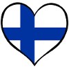 Finland Heart Flag