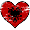Albania Heart Flag
