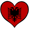 Drapeau du cœur d’Albanie